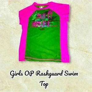 Girls OP rash guard swim top